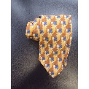 Luxury Men's tie 100% silk Italian Villa Bolgheri  MADE IN ITALY  geometric